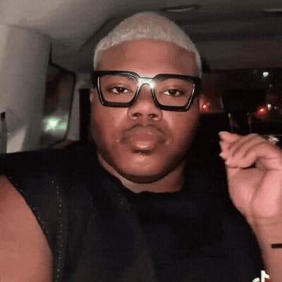 Man With Glasses And Black Shirt Arm Tattoo GIF
