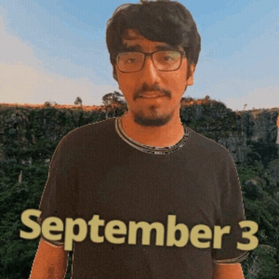 Man With Glasses And Black Shirt September 3 GIF