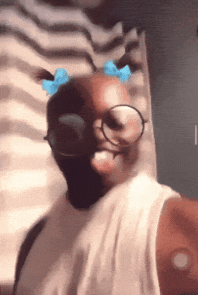 Man With Glasses And Blue Bow GIF