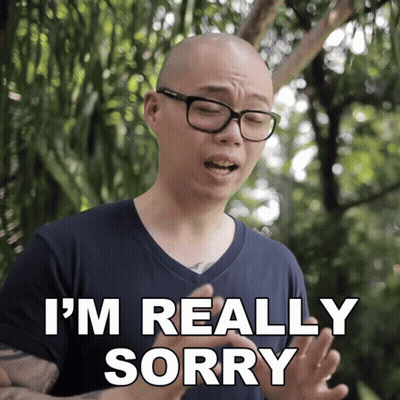 Man With Glasses And Blue Shirt Says I'm Really Sorry GIF
