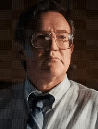 Man With Glasses And Blue Tie Funny Face GIF