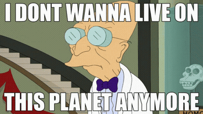 Man With Glasses And Bow Tie Says I Dont Wanna Live On This Planet Anymore GIF