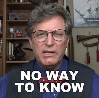 Man With Glasses And Bow Tie Says No Way To Know GIF