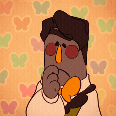 Man With Glasses And Bow Tie With Butterflies GIF