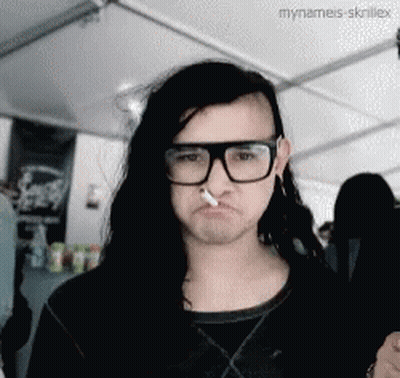 Man With Glasses And Cigarette GIF