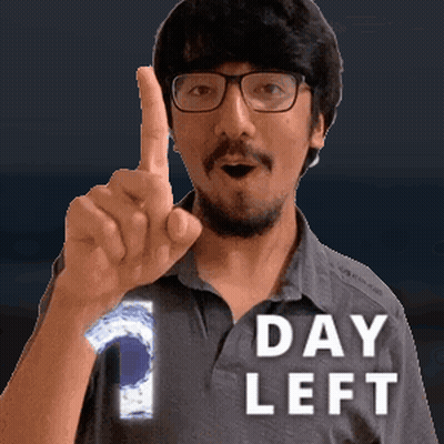 Man With Glasses And Day Left Shirt Thumbs Up GIF