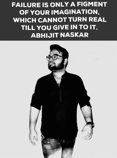 Man With Glasses And Failure Quote GIF