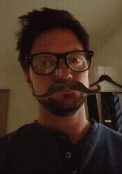 Man With Glasses And Fake Mustache GIF