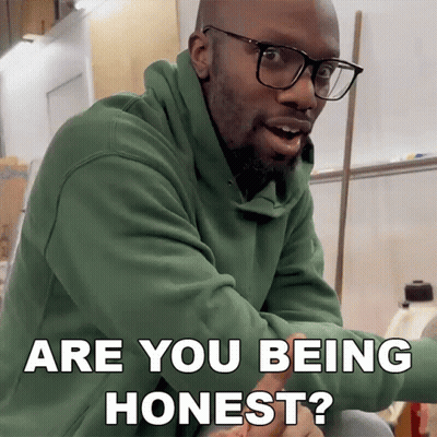 Man With Glasses And Green Hoodie Asking If Honest GIF