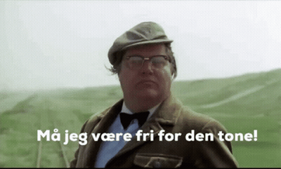 Man With Glasses And Hat In Field Saying Ma Jeg Vare Fri For Den Tone GIF