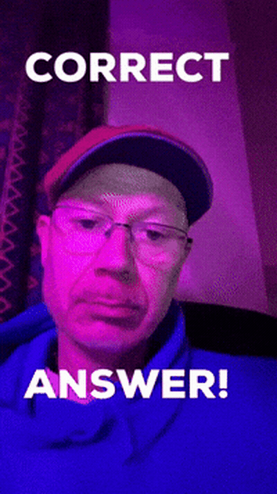 Man With Glasses And Hat Saying Correct Answer GIF