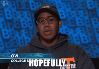 Man With Glasses And Hat Says Hopefully GIF