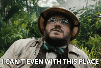Man With Glasses And Hat Says I Can't Even With This Place GIF