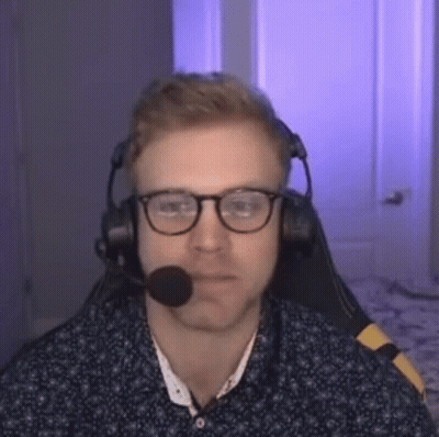 Man With Glasses And Headphones At Computer GIF