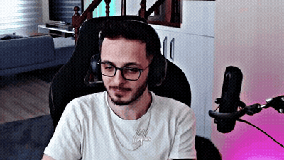 Man With Glasses And Headphones At Microphone GIF
