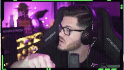 Man With Glasses And Headphones At Microphone GIF