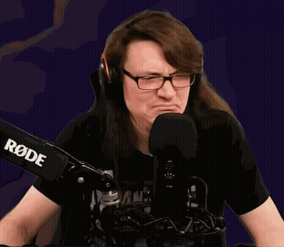 Man With Glasses And Headphones At Microphone GIF