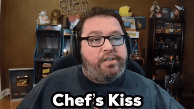Man With Glasses And Headphones Chef's Kiss GIF