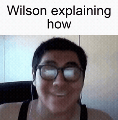 Man With Glasses And Headphones Explaining On Video Call GIF