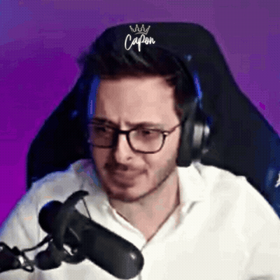 Man With Glasses And Headphones Making Funny Face At Microphone GIF