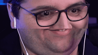Man With Glasses And Headphones Making Funny Face GIF