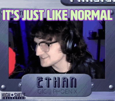 Man With Glasses And Headphones Saying Just Like Normal GIF
