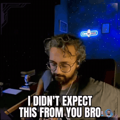 Man With Glasses And Headphones Says I Didn't Expect This From You Bro GIF