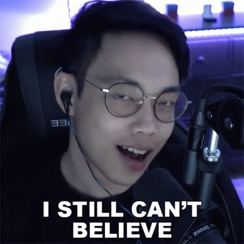 Man With Glasses And Headphones Says I Still Cant Believe GIF