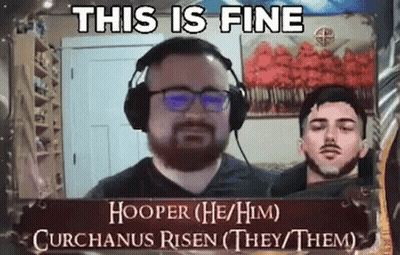 Man With Glasses And Headphones Says This Is Fine Hooper He Him Curchanus Risen They Them GIF