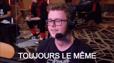 Man With Glasses And Headphones Says Toujours Le Meme GIF