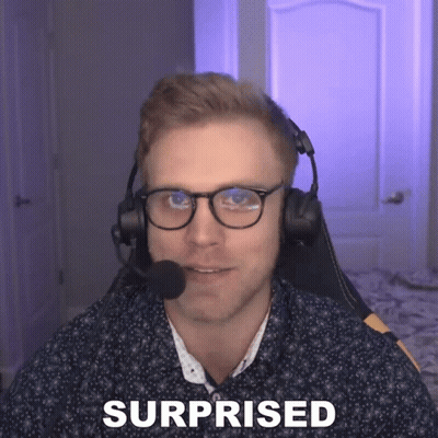 Man With Glasses And Headphones Surprised GIF