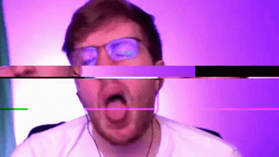 Man With Glasses And Headphones Tongue Out Funny Face GIF