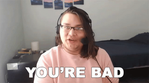 Man With Glasses And Headset Says You're Bad GIF