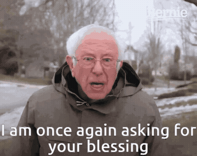 Man With Glasses And Jacket Says I Am Once Again Asking For Your Blessing GIF