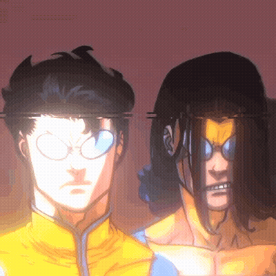 Man With Glasses And Man With Long Hair GIF