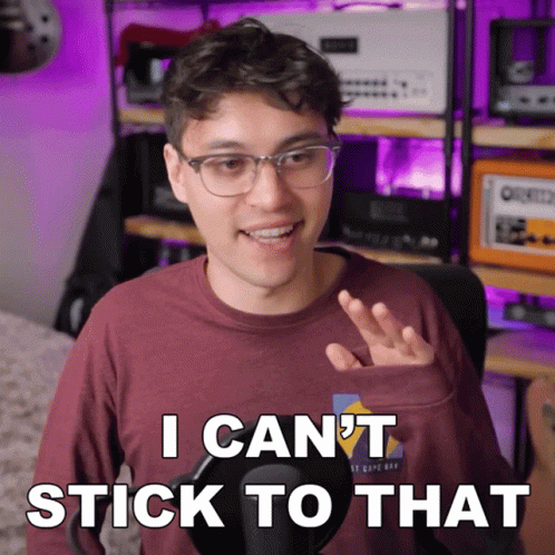 Man With Glasses And Maroon Shirt I Can't Stick To That GIF