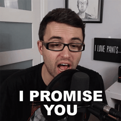 Man With Glasses And Microphone Says I Promise You GIF