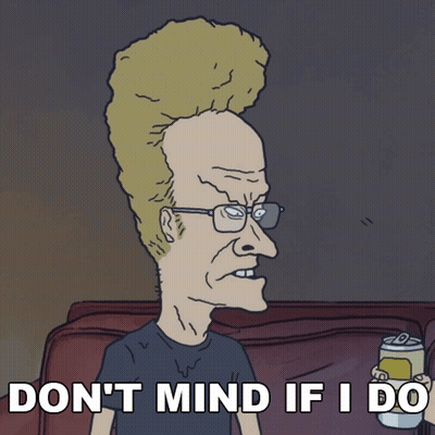 Man With Glasses And Mohawk Says Don't Mind If I Do GIF