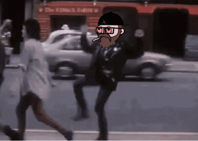 Man With Glasses And Mustache Dancing GIF