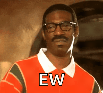 Man With Glasses And Mustache In Orange Shirt GIF