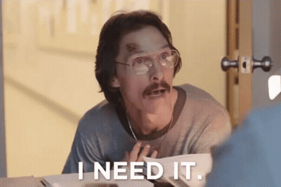 Man With Glasses And Mustache Looks In Mirror Saying I Need It GIF