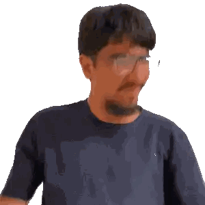 Man With Glasses And Mustache Making Face Sticker
