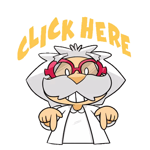 Man With Glasses And Mustache Pointing Click Here Sticker