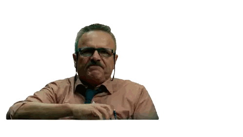 Man With Glasses And Mustache Saying F Ck Sticker