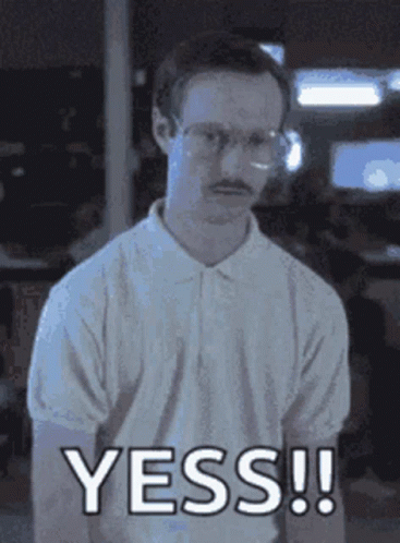 Man With Glasses And Mustache Saying Yes GIF