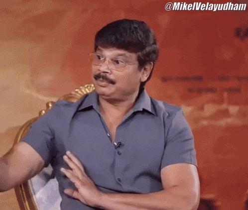 Man With Glasses And Mustache Says Already Hamne Bol Diya GIF