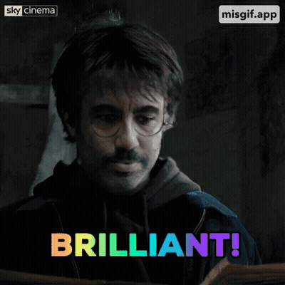Man With Glasses And Mustache Says Brilliant Sky Cinema GIF