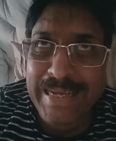 Man With Glasses And Mustache Smiling GIF