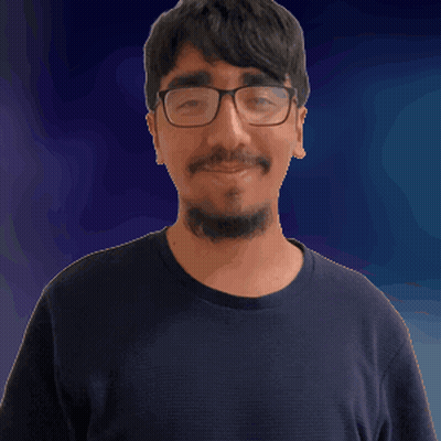 Man With Glasses And Mustache Waving Hand GIF