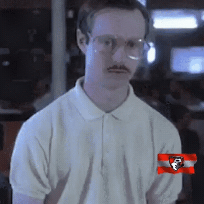 Man With Glasses And Mustache Wearing Austrian Flag Shirt GIF
